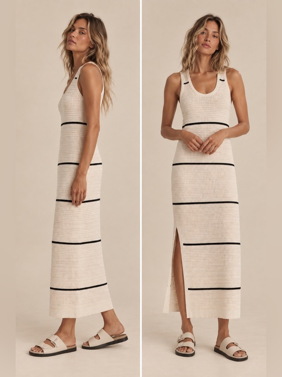 Varley Dresses & Skirts - Varley Scott Knit Midi Dress Birch S